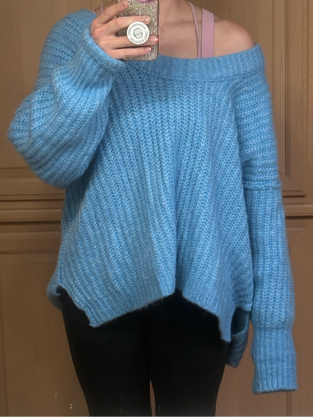 Free People Blue Bell Chunky Knit Sweater